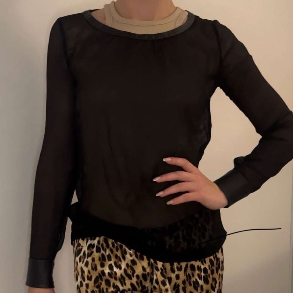 Black transparent blouse